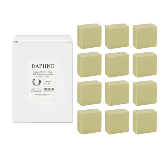 Aleppo Soap Bar – Handmade, 100% Pure Natural Vegan Soap with Olive Oil & Laurel – Body, Face & Bath Soap – Detox Spa Soap Gift Set – 5.6 oz Each, 12 Bars Avelisse