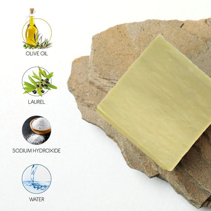 Aleppo Soap Bar – Handmade, 100% Pure Natural Vegan Soap with Olive Oil & Laurel – Body, Face & Bath Soap – Detox Spa Soap Gift Set – 5.6 oz Each, 12 Bars Avelisse