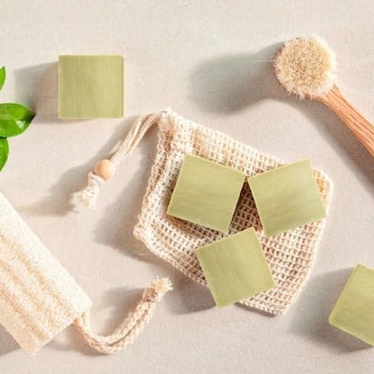 Aleppo Soap Bar – Handmade, 100% Pure Natural Vegan Soap with Olive Oil & Laurel – Body, Face & Bath Soap – Detox Spa Soap Gift Set – 5.6 oz Each, 12 Bars Avelisse