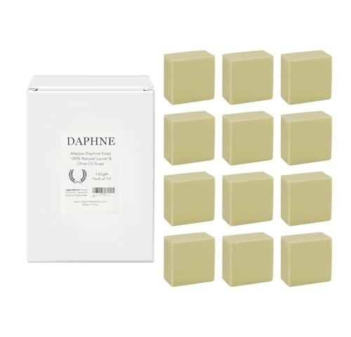 Aleppo Soap Bar – Handmade, 100% Pure Natural Vegan Soap with Olive Oil & Laurel – Body, Face & Bath Soap – Detox Spa Soap Gift Set – 5.6 oz Each, 12 Bars Avelisse