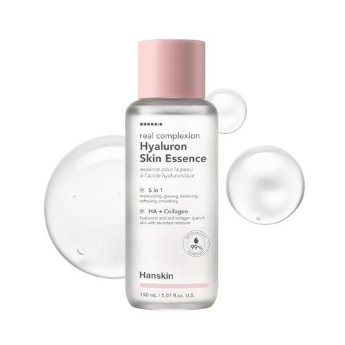 Hanskin Hyaluron Skin Essence Toner – Korean Hydrating Toner for Glass Skin | Hyaluronic Acid & Collagen | Lightweight Moisturizing Astringent for Dry, Sensitive & Dull Skin | K-Beauty (5.07 fl oz) Avelisse