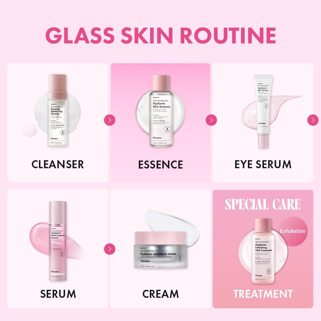 Hanskin Hyaluron Skin Essence Toner – Korean Hydrating Toner for Glass Skin | Hyaluronic Acid & Collagen | Lightweight Moisturizing Astringent for Dry, Sensitive & Dull Skin | K-Beauty (5.07 fl oz) Avelisse