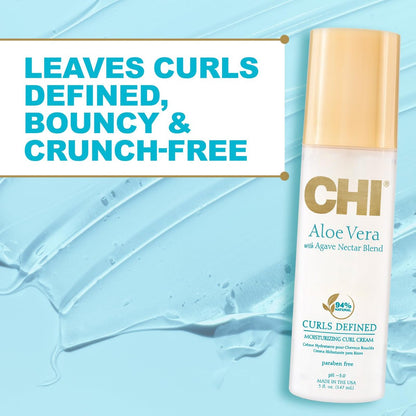 CHI Aloe Vera Moisturizing Curl Cream – Define & Hydrate Curls, Sulfate & Paraben Free, 5 oz Avelisse