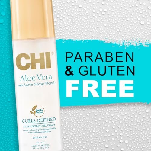 CHI Aloe Vera Moisturizing Curl Cream – Define & Hydrate Curls, Sulfate & Paraben Free, 5 oz Avelisse
