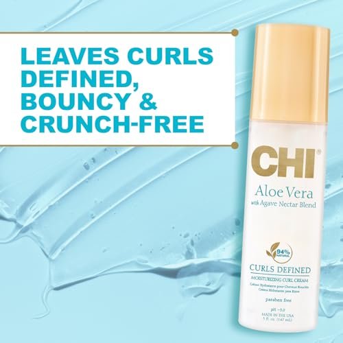 CHI Aloe Vera Moisturizing Curl Cream – Define & Hydrate Curls, Sulfate & Paraben Free, 5 oz Avelisse
