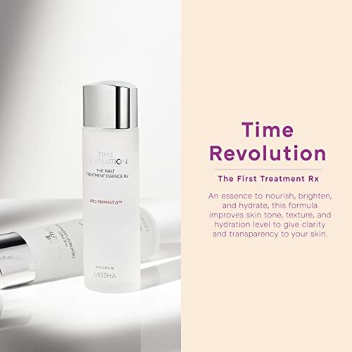 MISSHA Time Revolution The First Essence RX (4th Gen) 150ml - Hydrating Korean Face Essence Toner for Smooth, Balanced Skin Avelisse