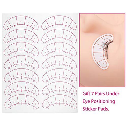 25 Pairs Practice Lashes for Training Eyelash Extension Supplies - FADLASH (5 Packs Black)