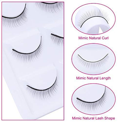 25 Pairs Practice Lashes for Training Eyelash Extension Supplies - FADLASH (5 Packs Black)