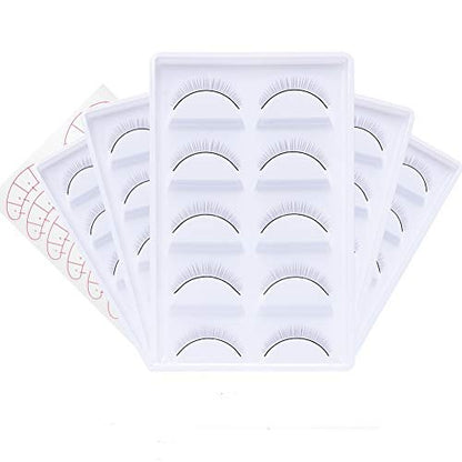 25 Pairs Practice Lashes for Training Eyelash Extension Supplies - FADLASH (5 Packs Black)