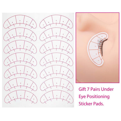25 Pairs Practice Lashes for Training Eyelash Extension Supplies - FADLASH (5 Packs Black)