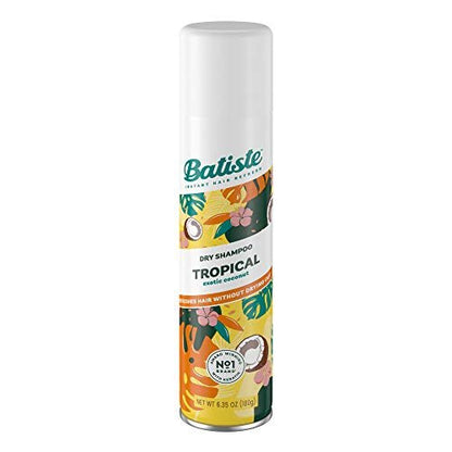Batiste Dry Shampoo Tropical Fragrance - Waterless Shampoo for Fresh Hair & Volume, 6.35 oz