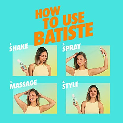 Batiste Dry Shampoo Tropical Fragrance - Waterless Shampoo for Fresh Hair & Volume, 6.35 oz