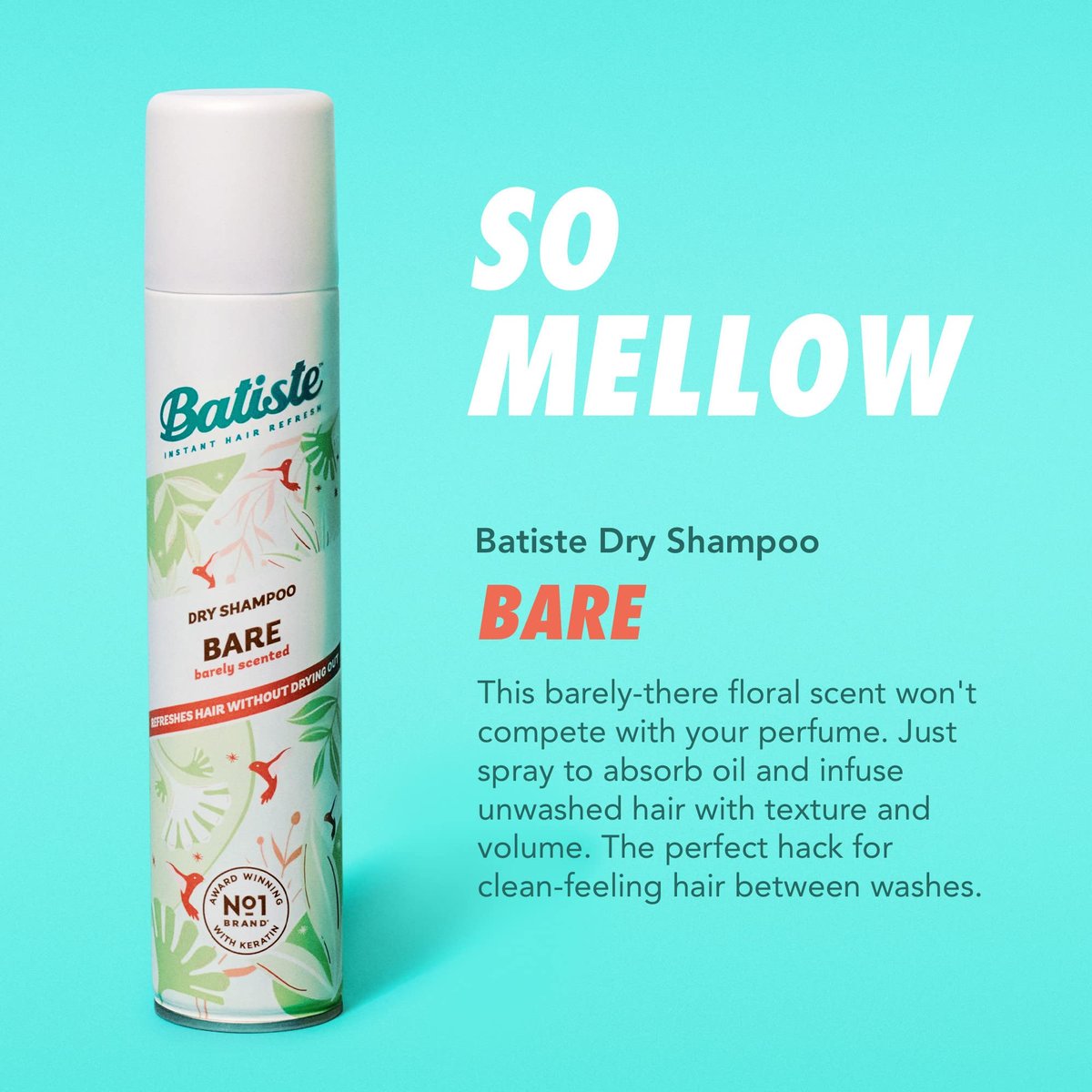 Batiste Dry Shampoo Bare Fragrance - Refresh Hair & Absorb Oil Between Washes, Waterless Shampoo for Texture & Body, 6.35 oz - görsel 9