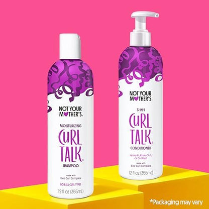 Not Your Mother's Curl Talk Shampoo and Conditioner Set for Curly Hair - 2 Pack, 12 fl oz Each - Cleanse & Hydrate, Control Frizz for All Curl Types Avelisse