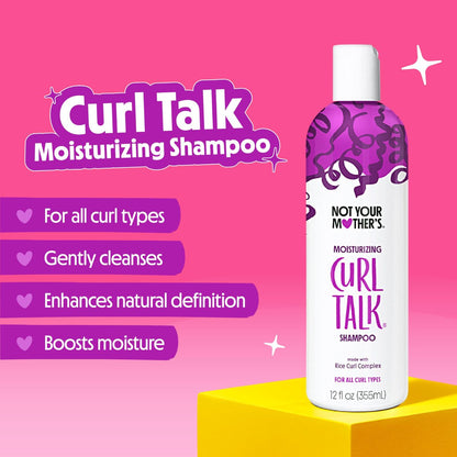 Not Your Mother's Curl Talk Shampoo and Conditioner Set for Curly Hair - 2 Pack, 12 fl oz Each - Cleanse & Hydrate, Control Frizz for All Curl Types Avelisse