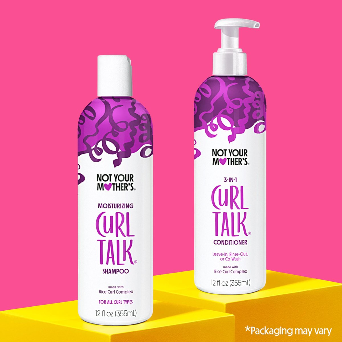 Not Your Mother's Curl Talk Shampoo and Conditioner Set for Curly Hair - 2 Pack, 12 fl oz Each - Cleanse & Hydrate, Control Frizz for All Curl Types Avelisse