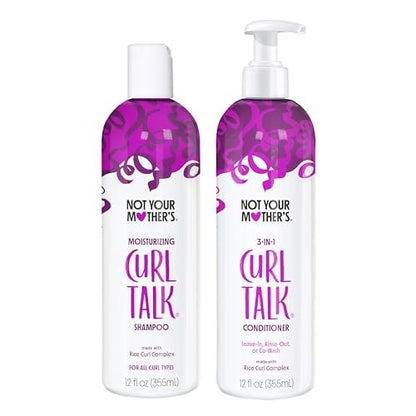 Not Your Mother's Curl Talk Shampoo and Conditioner Set for Curly Hair - 2 Pack, 12 fl oz Each - Cleanse & Hydrate, Control Frizz for All Curl Types Avelisse