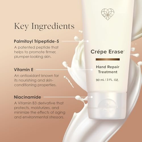 BODY FIRM Crepe Erase Hand Repair Treatment - Anti-Aging Hand Cream with Shea Butter, Vitamin E & Squalane for Dry, Cracked Hands, 3 fl oz - görsel 4
