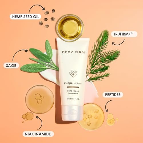 BODY FIRM Crepe Erase Hand Repair Treatment - Anti-Aging Hand Cream with Shea Butter, Vitamin E & Squalane for Dry, Cracked Hands, 3 fl oz - görsel 6