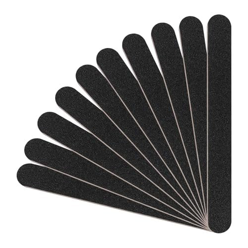 HeeYaa Professional Nail File 10 Pack - Double Sided 100/180 Grit Emery Boards for Manicure & Pedicure, Black - görsel 4