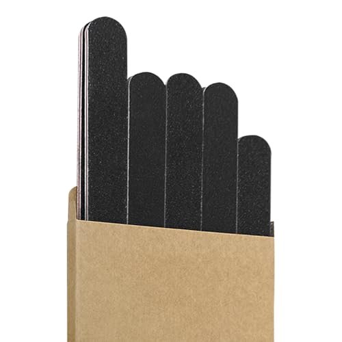 HeeYaa Professional Nail File 10 Pack - Double Sided 100/180 Grit Emery Boards for Manicure & Pedicure, Black - görsel 2