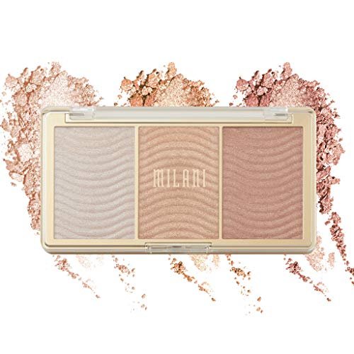 Milani Stellar Lights Highlighter Palette - Rose Glow - 3 Vegan & Cruelty-Free Face Powders for Contour & Highlight Avelisse