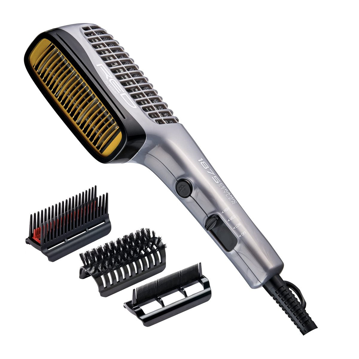 Red by Kiss 1875 Ceramic Ionic Hair Styler Blow Dry Comb - Fast Drying & Silk Press for All Hair Types Avelisse