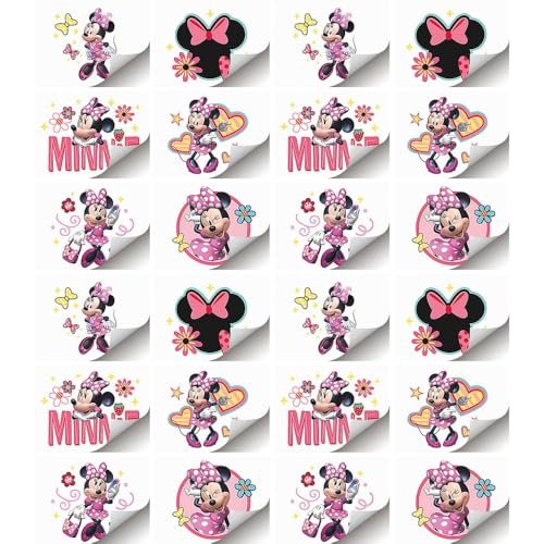 Minnie Mouse Party Temporary Tattoos - 24 Assorted Designs for Kids & Adults - görsel 2