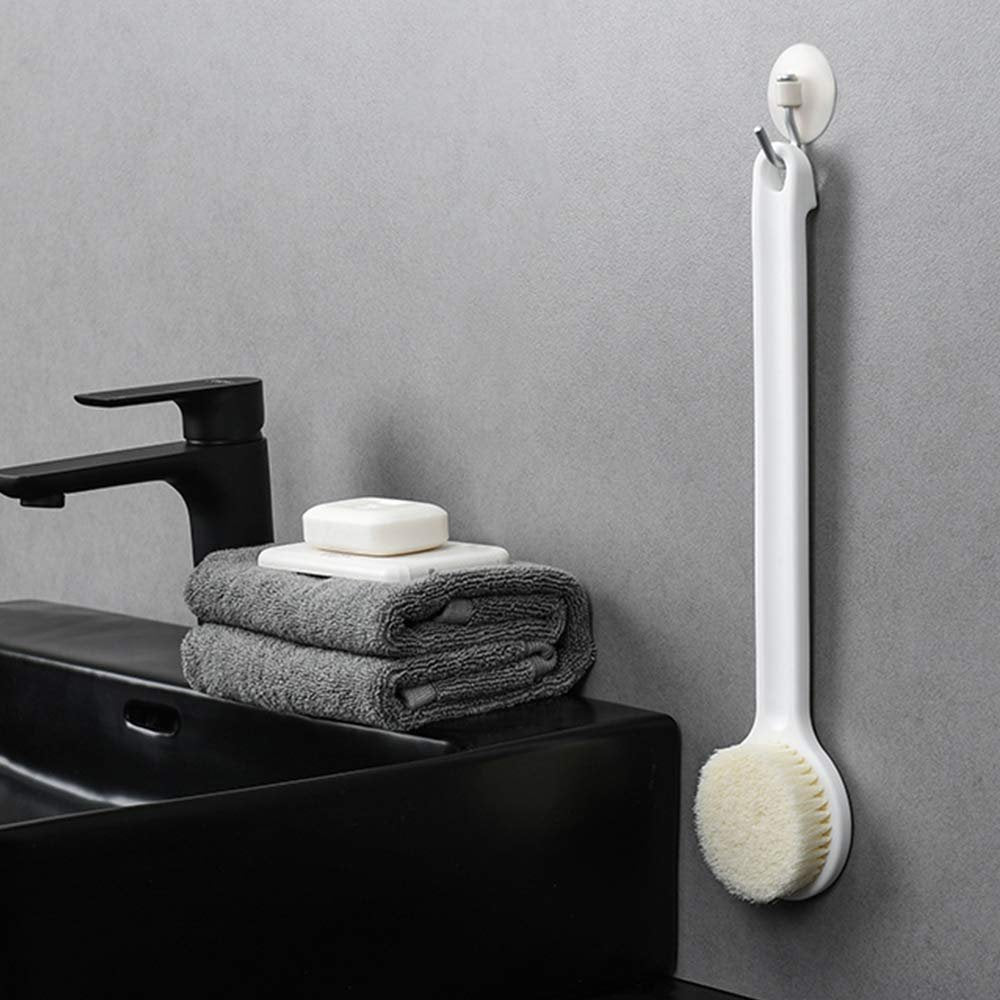 Ithyes Body Brush for Dry Brushing & Shower – Long Handle, Gentle Back Skin Scrubber, Exfoliate, Massage, Improve Circulation, Cellulite Treatment – White, 1 Count - görsel 13