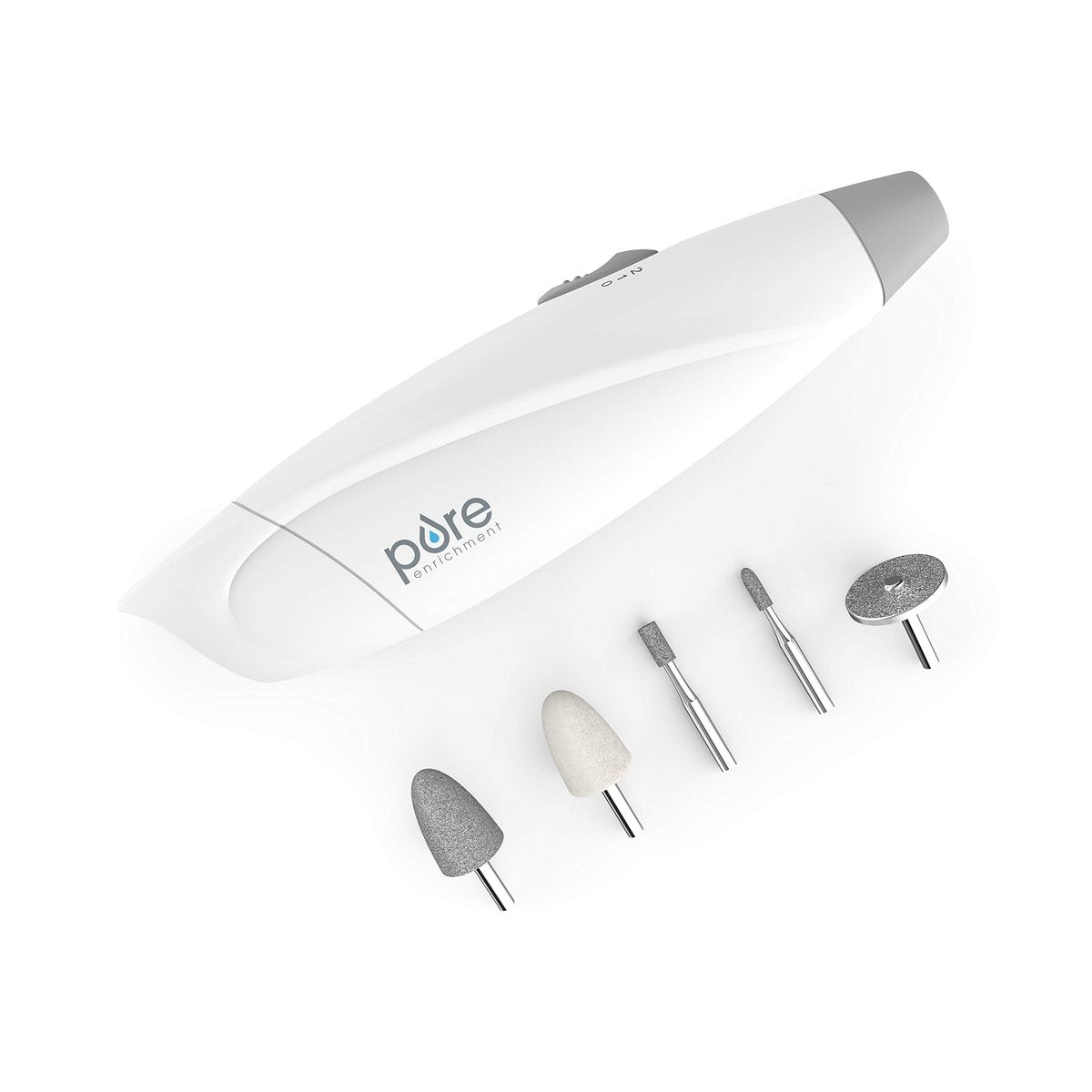 Pure Enrichment PureNails Express Cordless Manicure and Pedicure System - Portable Battery-Powered Nail File with 5 Attachments, 2 Speeds and Storage Bag Avelisse
