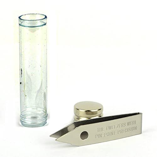 Sliver Gripper Tweezers 2 Pack - Stainless Steel Precision Tweezers for Splinter Removal Avelisse