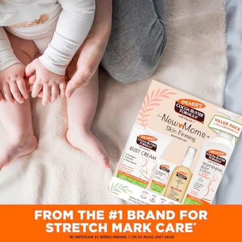 Palmer's Cocoa Butter Formula New Moms Skin Recovery Postpartum Essentials Kit - Body Lotion, Nursing Butter, Bust Cream & Skin Therapy Oil - görsel 6