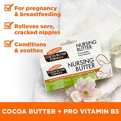 Palmer's Cocoa Butter Formula New Moms Skin Recovery Postpartum Essentials Kit - Body Lotion, Nursing Butter, Bust Cream & Skin Therapy Oil
