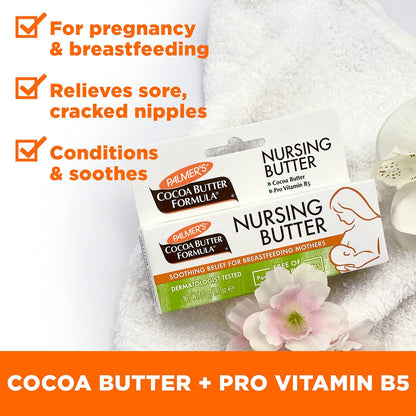 Palmer's Cocoa Butter Formula New Moms Skin Recovery Postpartum Essentials Kit - Body Lotion, Nursing Butter, Bust Cream & Skin Therapy Oil
