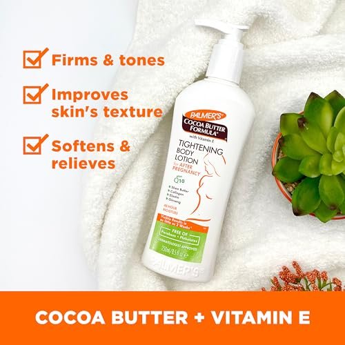 Palmer's Cocoa Butter Formula Massage Lotion for Stretch Marks – Pregnancy Belly Cream with Collagen, Elastin, Argan Oil & Shea Butter, 33.8 oz Avelisse