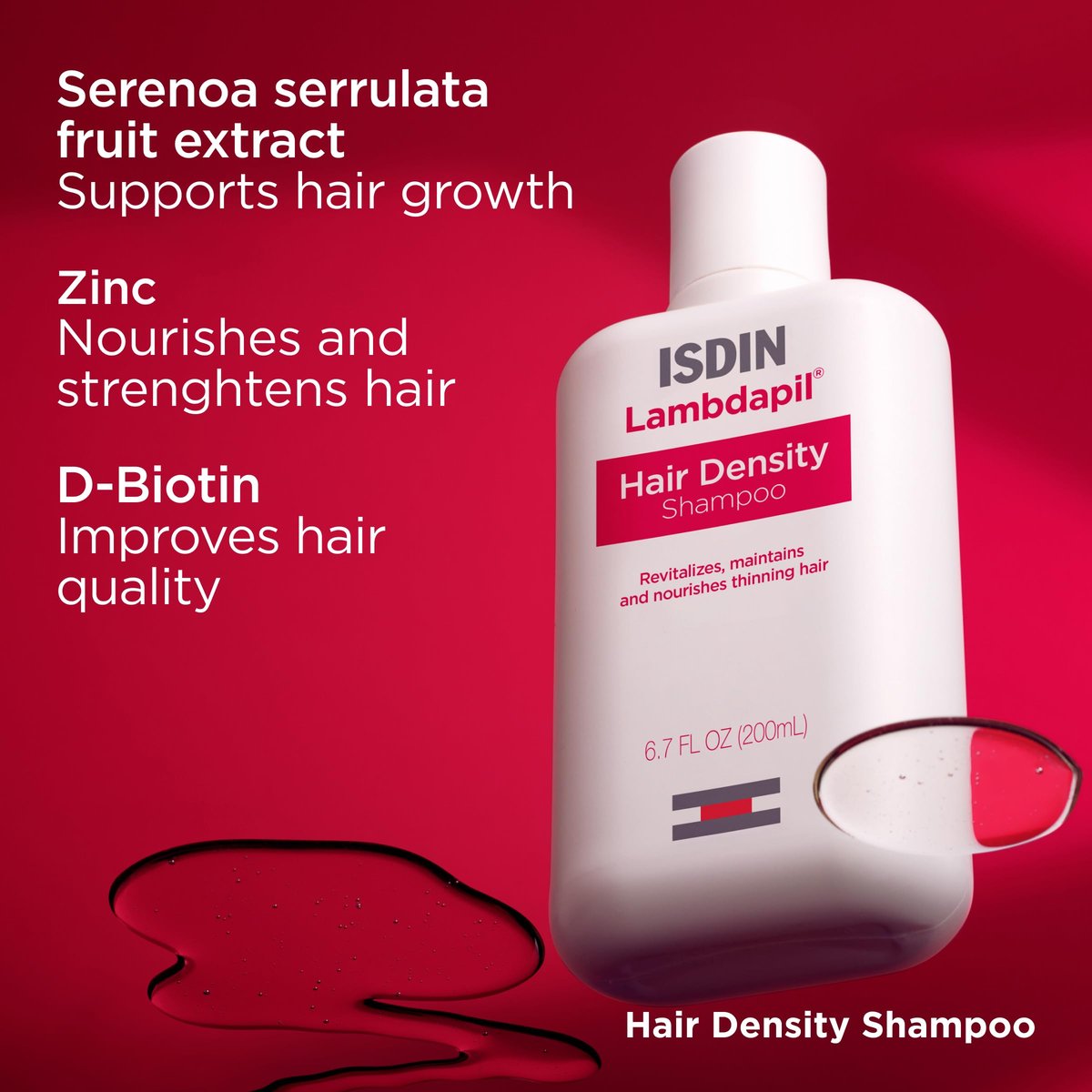 ISDIN Lambdapil Hair Volumizing Shampoo – Hair Density Shampoo for Thinning Hair, 6.7 FL OZ (200ml) Avelisse