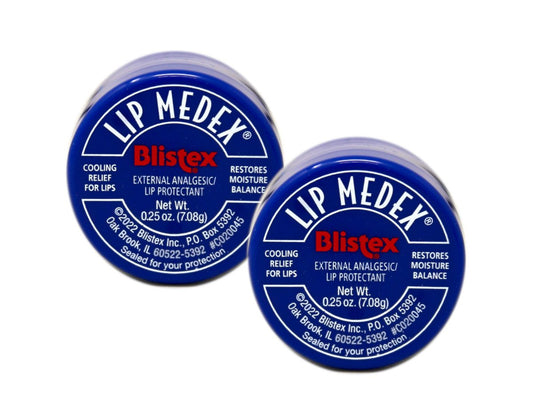 Blistex Medicated Lip Balm, Lip Medex - Relief for Cold Sores, Cracked & Dry Lips - 0.25 oz (2-Pack)