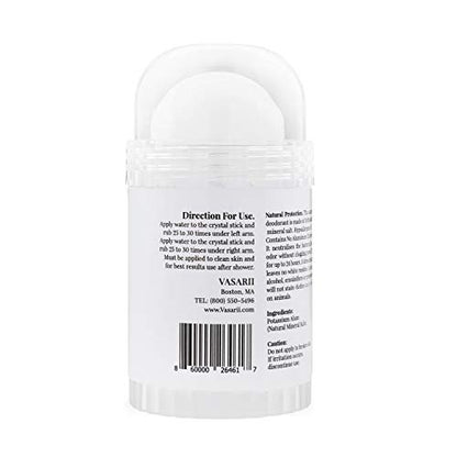 nakd. Thai Crystal Deodorant Stone – 2 Salt Crystal Deodorant Sticks, 4.25 oz. Regular + 2.5 oz. Travel Size – All Natural Unscented and Aluminum Free for Women & Men Avelisse