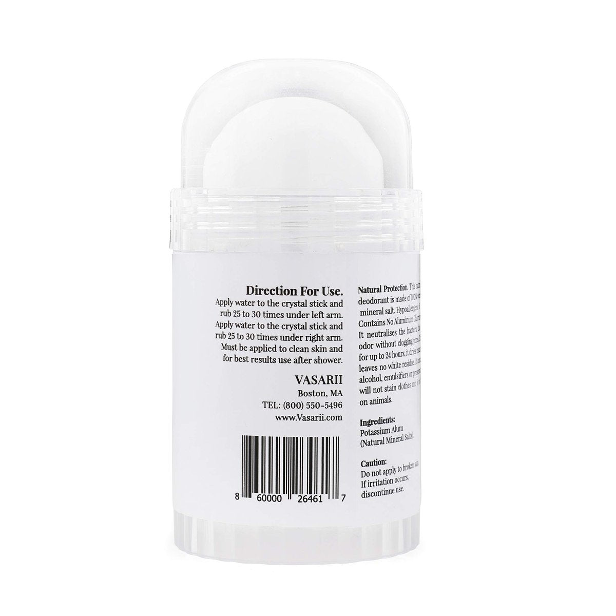 nakd. Thai Crystal Deodorant Stone – 2 Salt Crystal Deodorant Sticks, 4.25 oz. Regular + 2.5 oz. Travel Size – All Natural Unscented and Aluminum Free for Women & Men Avelisse