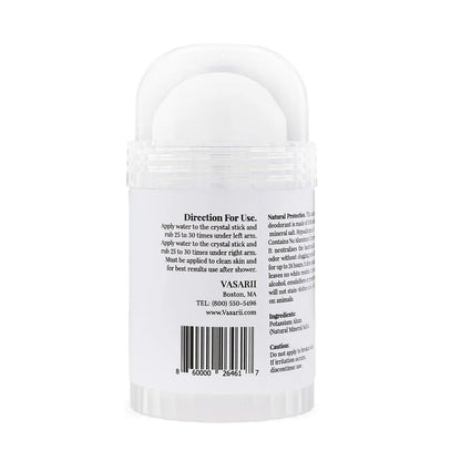 nakd. Thai Crystal Deodorant Stone – 2 Salt Crystal Deodorant Sticks, 4.25 oz. Regular + 2.5 oz. Travel Size – All Natural Unscented and Aluminum Free for Women & Men Avelisse