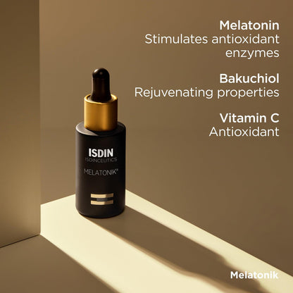 ISDIN Melatonik Overnight Recovery Night Serum – Anti-Aging, Brightening, 3-in-1 Repair with Melatonin, Bakuchiol & Vitamin C Avelisse