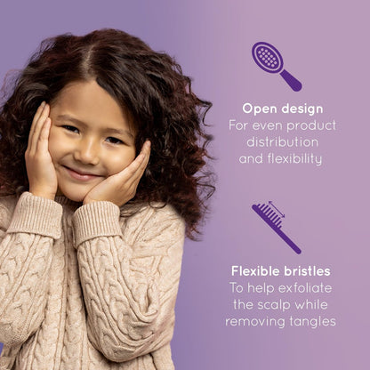 Curl Keeper Kinder Hair Brush – Gentle Detangling Brush for Curly Hair (Black)