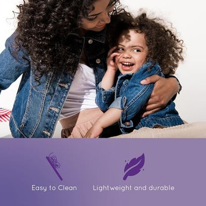 Curl Keeper Kinder Hair Brush – Gentle Detangling Brush for Curly Hair (Black)