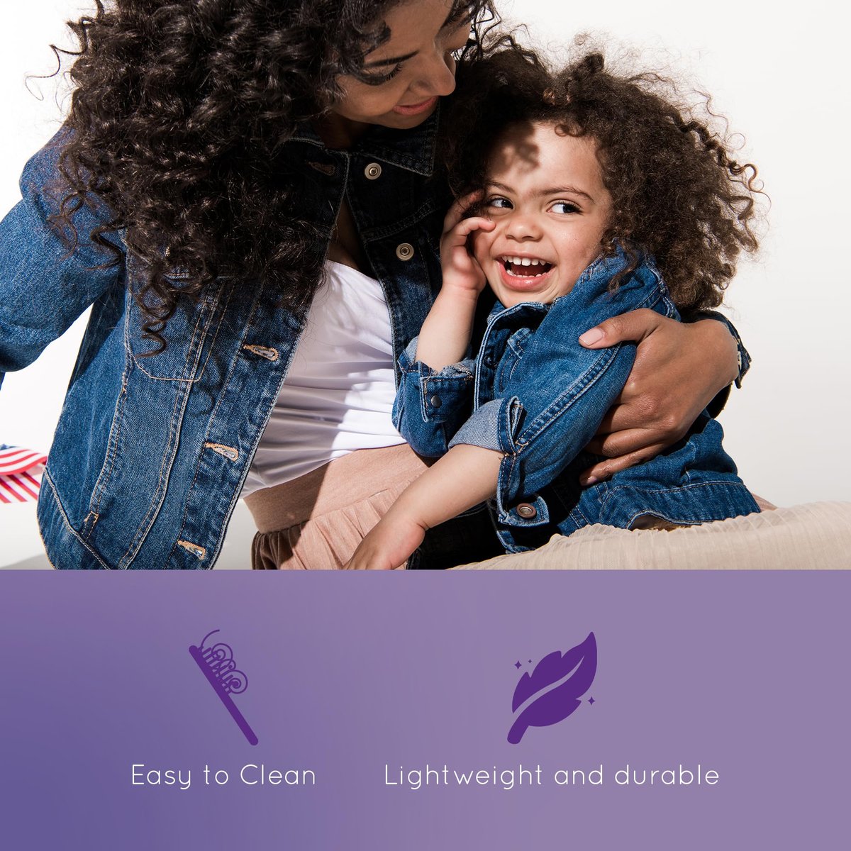 Curl Keeper Kinder Hair Brush – Gentle Detangling Brush for Curly Hair (Black) - görsel 7