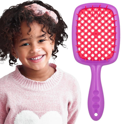 Curl Keeper Kinder Hair Brush – Gentle Detangling Brush for Curly Hair (Black)