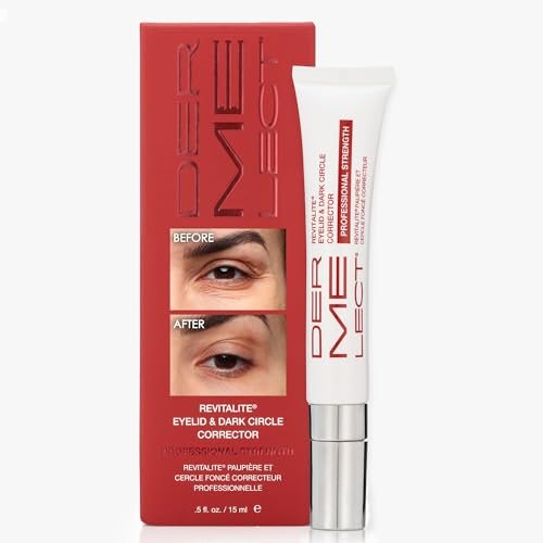 Dermelect Revitalite Eyelid & Dark Circle Corrector – Professional Strength Anti-Aging Eye Cream with Peptides, Brightening & Tightening for Dark Circles, Puffiness, Droopy Eyelids & Wrinkles Avelisse