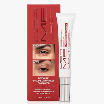 Dermelect Revitalite Eyelid & Dark Circle Corrector – Professional Strength Anti-Aging Eye Cream with Peptides, Brightening & Tightening for Dark Circles, Puffiness, Droopy Eyelids & Wrinkles Avelisse