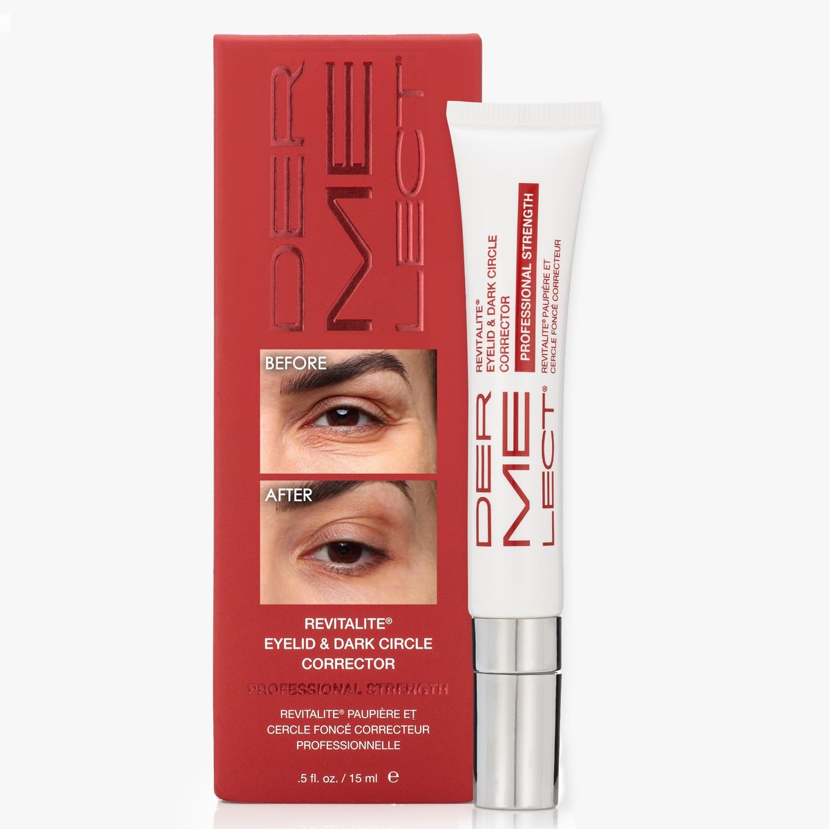 Dermelect Revitalite Eyelid & Dark Circle Corrector – Professional Strength Anti-Aging Eye Cream with Peptides, Brightening & Tightening for Dark Circles, Puffiness, Droopy Eyelids & Wrinkles Avelisse