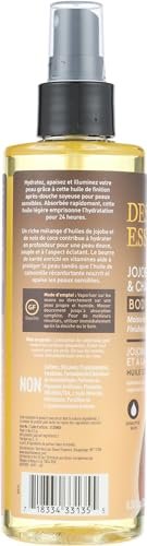Desert Essence Jojoba, Coconut & Chamomile Body Oil Spray – 24-Hour Moisture After Shower Finishing Oil for Sensitive Skin, Fast-Absorbing Hydration, 8.28 fl oz Avelisse