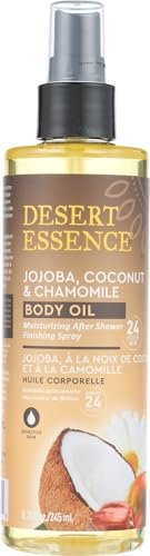 Desert Essence Jojoba, Coconut & Chamomile Body Oil Spray – 24-Hour Moisture After Shower Finishing Oil for Sensitive Skin, Fast-Absorbing Hydration, 8.28 fl oz Avelisse